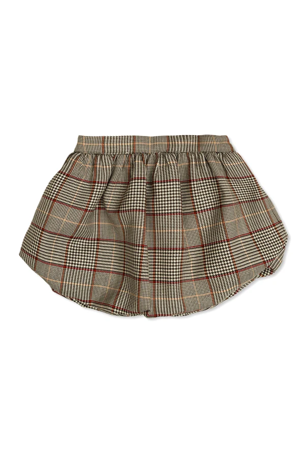 BRAUN Rock mit Karomuster