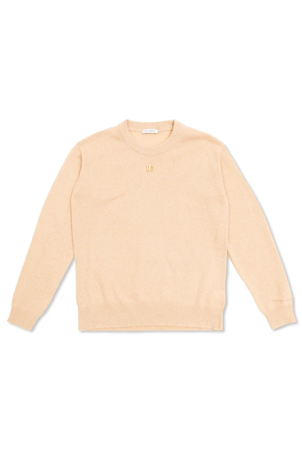 RÓŻOWY Sweter z lureksową nicią