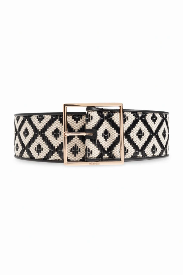 cream Patterned belt
