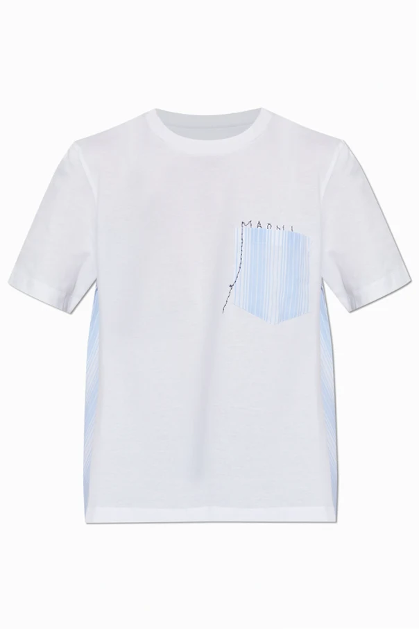 WEISS T-Shirt mit Tasche