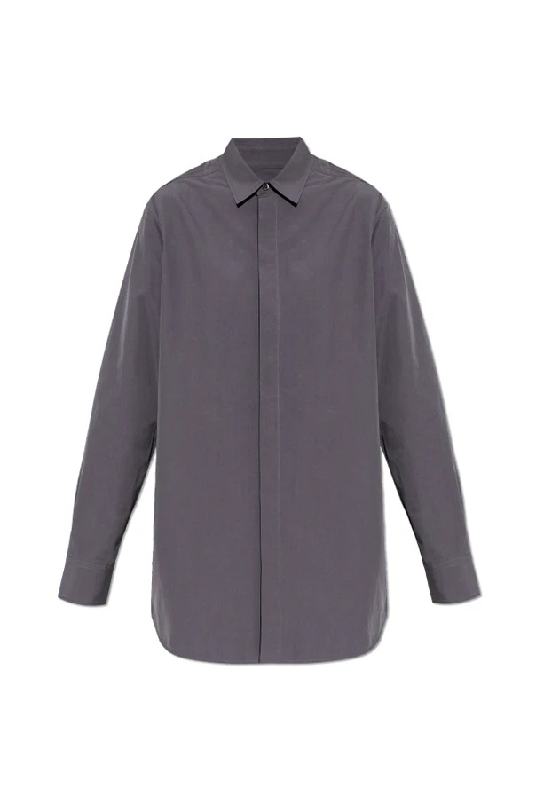 SZARY Koszula z rozcięciem na plecach