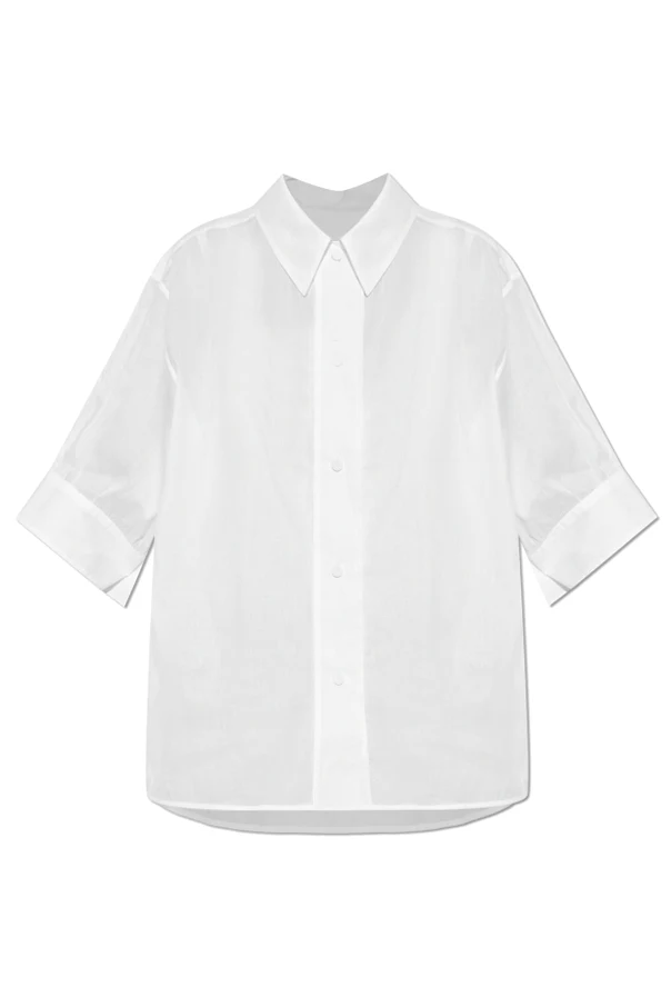 BIAŁY  Koszula o luźnym kroju