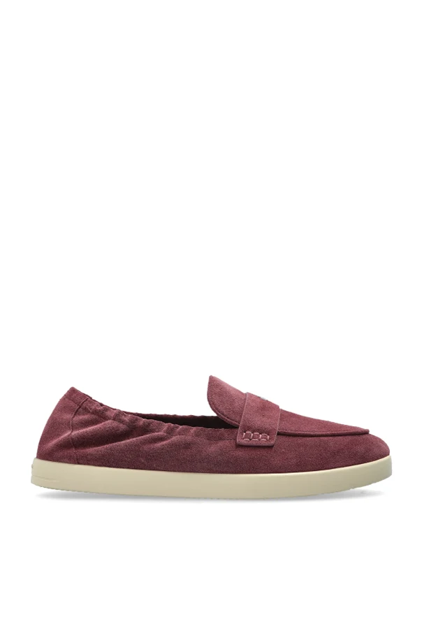 BURGUNDER Zamsch-Loafer