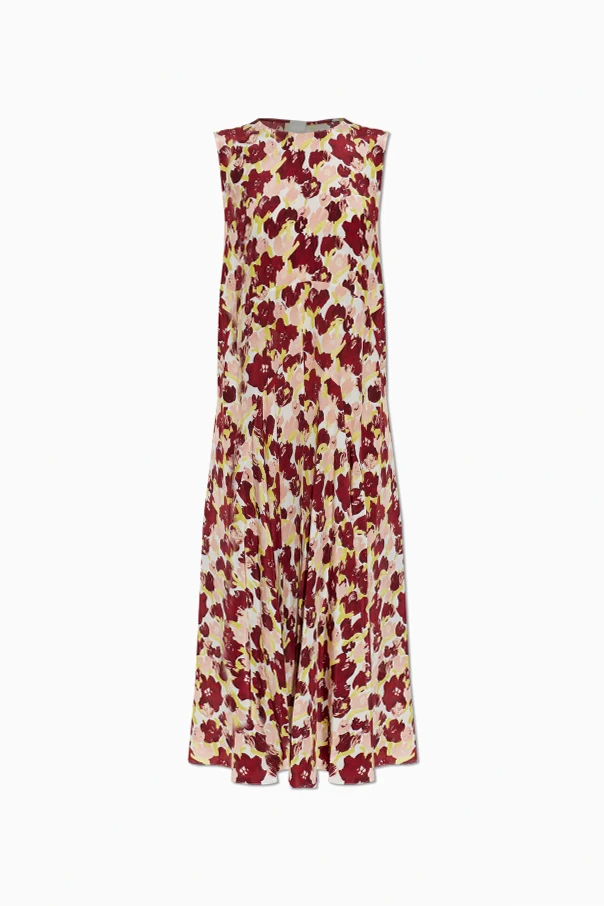 BORDO Jedwabna sukienka z motywem kwiatowym