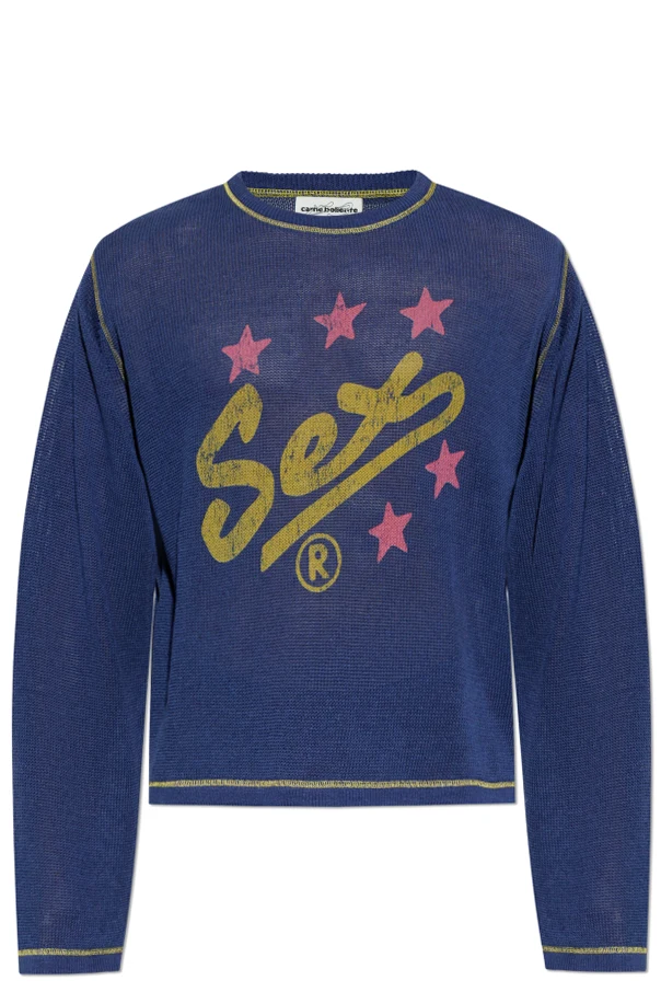 NAVY BLUE Sweater with print