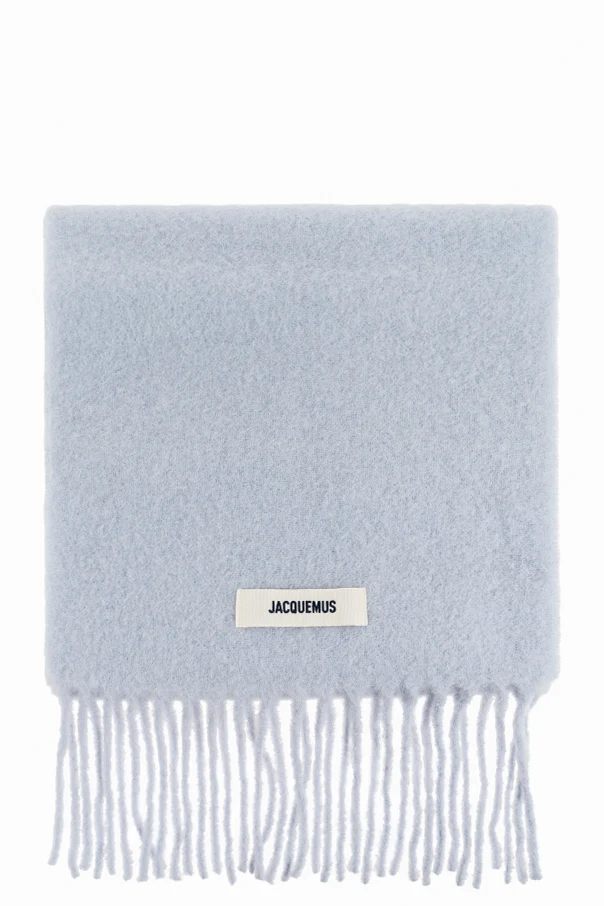 light blue Scarf with logo