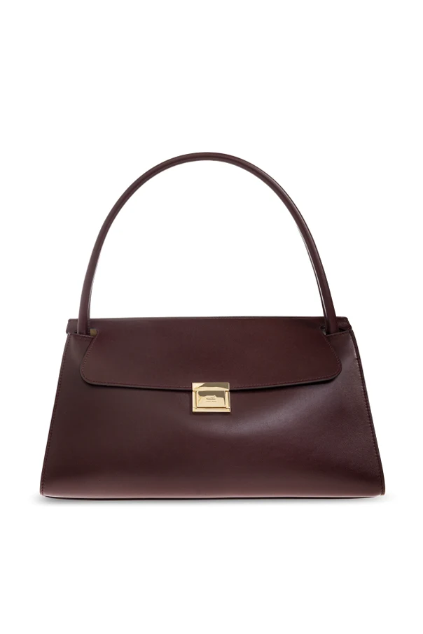BURGUNDY Leather shoulder bag