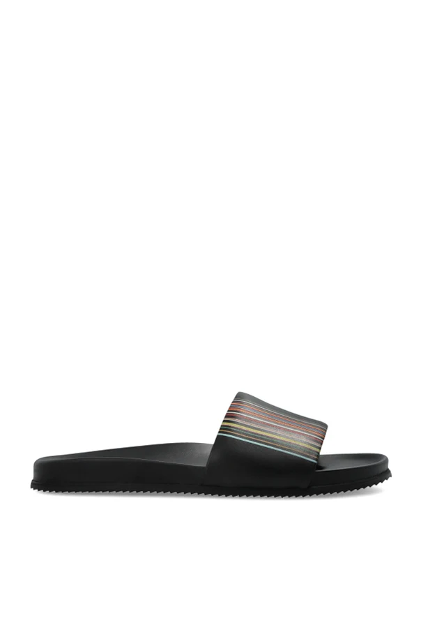 BLACK Leather slides