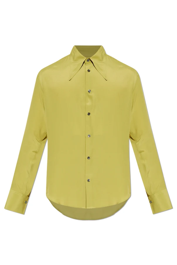 GRÜN Asymmetrisch geschnittenes Hemd