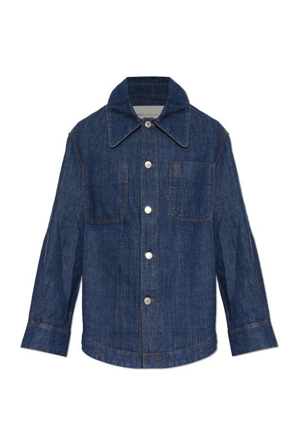 MARINEBLAU Jeanshemd im ‘Oversize’-Stil