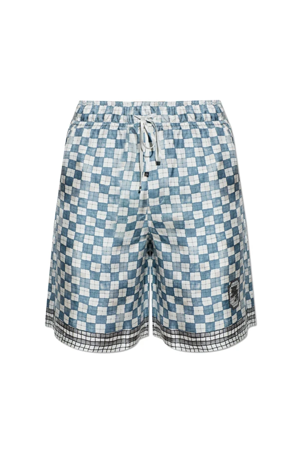 GRAU Seidenshorts ‘Ma Checkered’