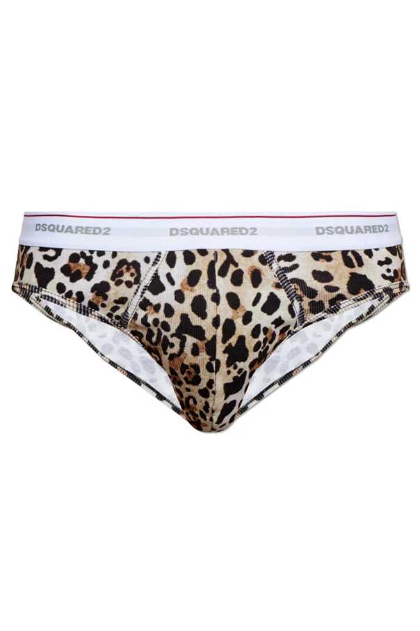 beżowy Slipy z motywem zwierzęcym