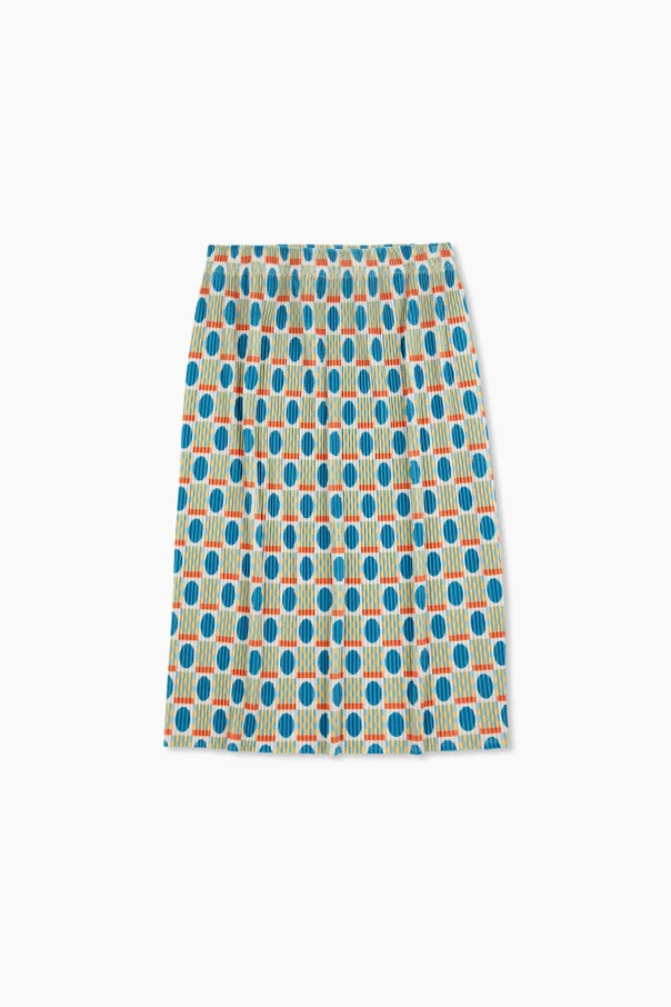 MEHRFARBIG Plissierter Rock mit Print