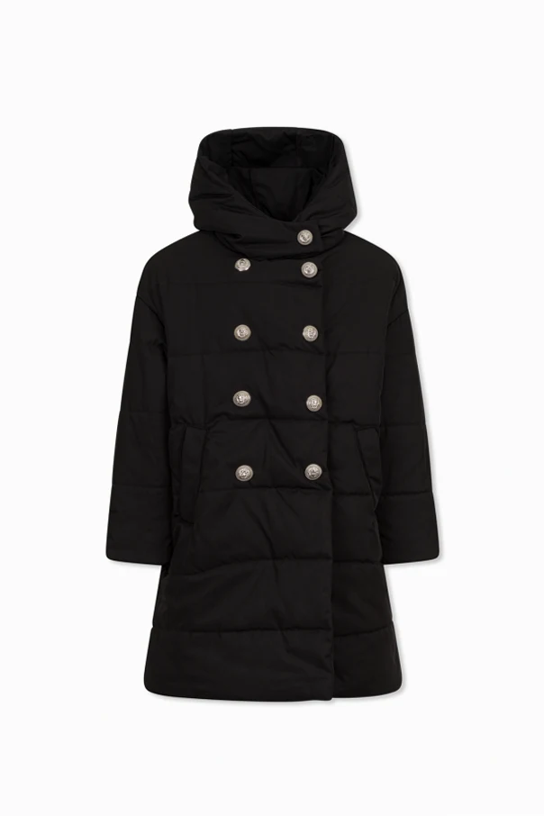 SCHWARZ Gefütterte Jacke mit Kapuze