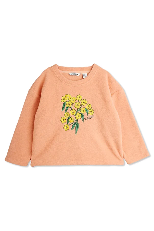 ROSA Fleece-Pullover mit Blumenmuster