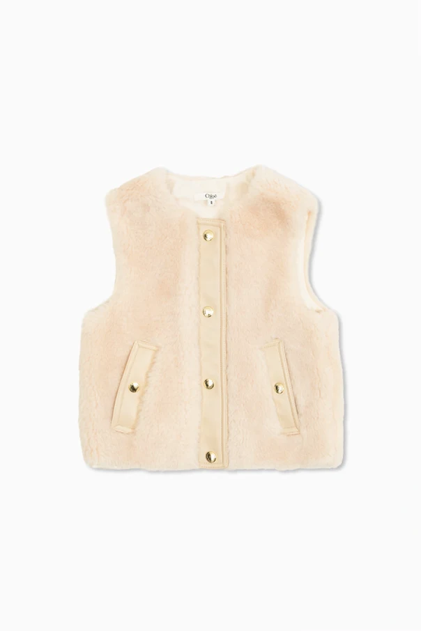 cream Fur vest