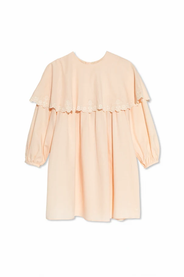 PINK Dress with a wide collar