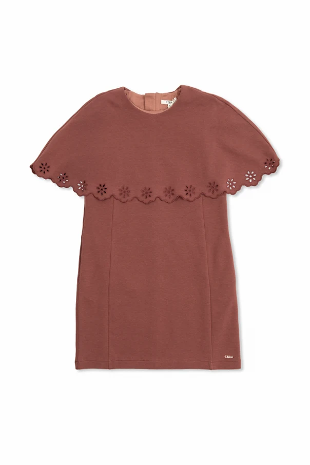 PINK Dress with an openwork collar