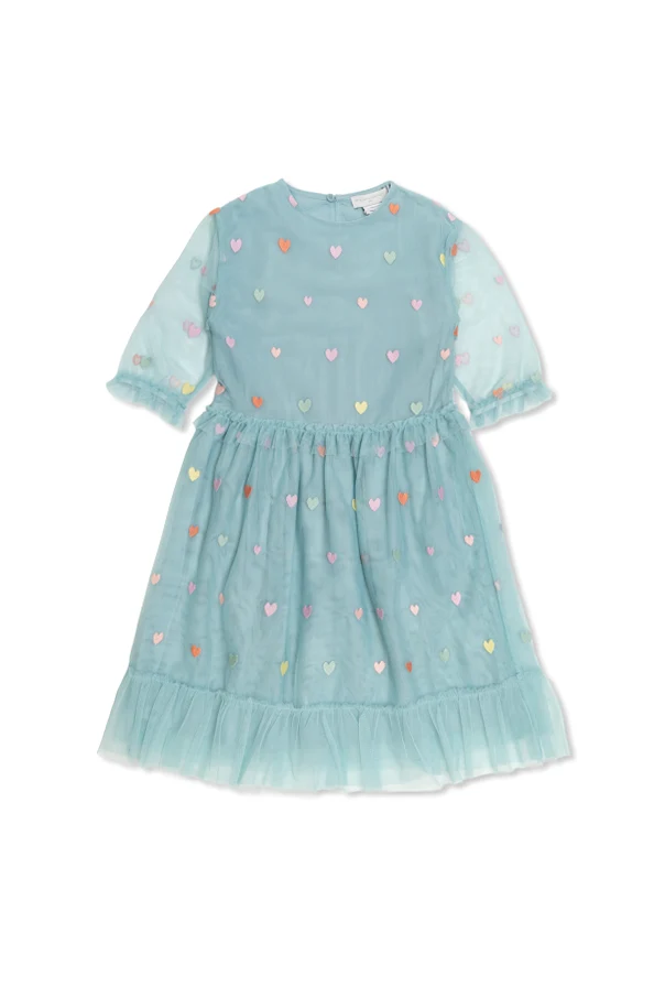 BLUE Tulle dress with heart motif