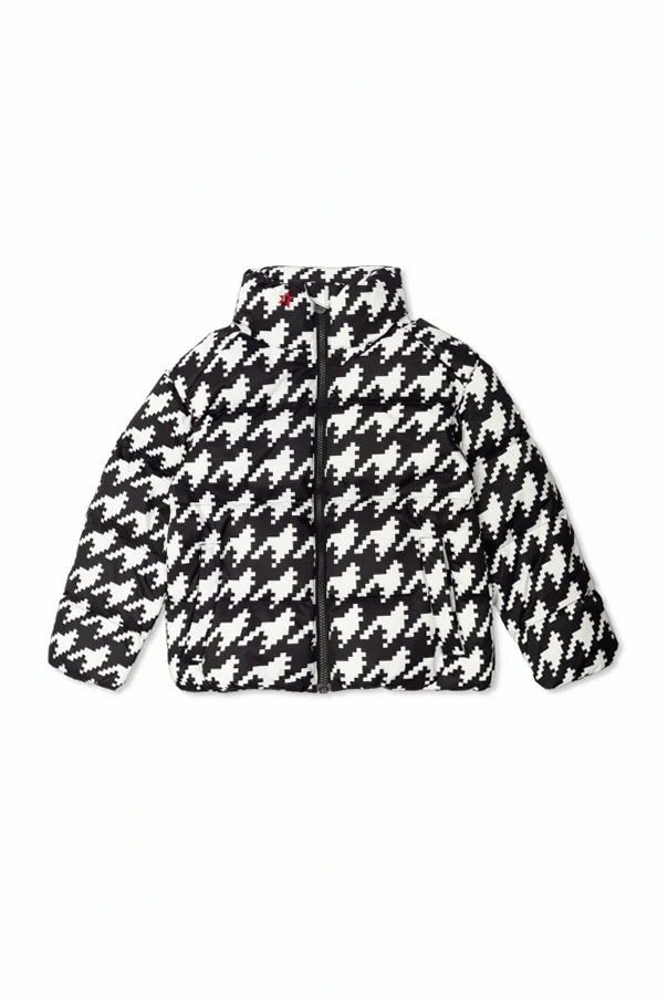 BLACK Puffer ski jacket "Houndstooth"