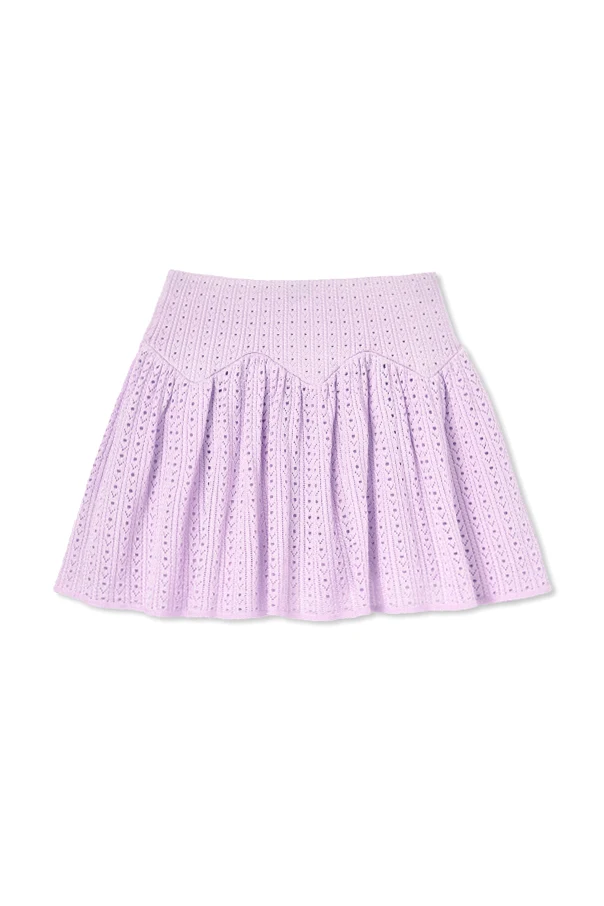 FIOLETOWY Ażurowa spódnica