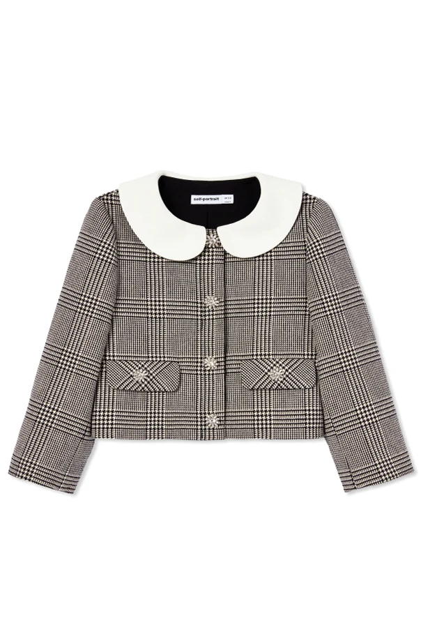 CZARNY Marynarka w pepitkę