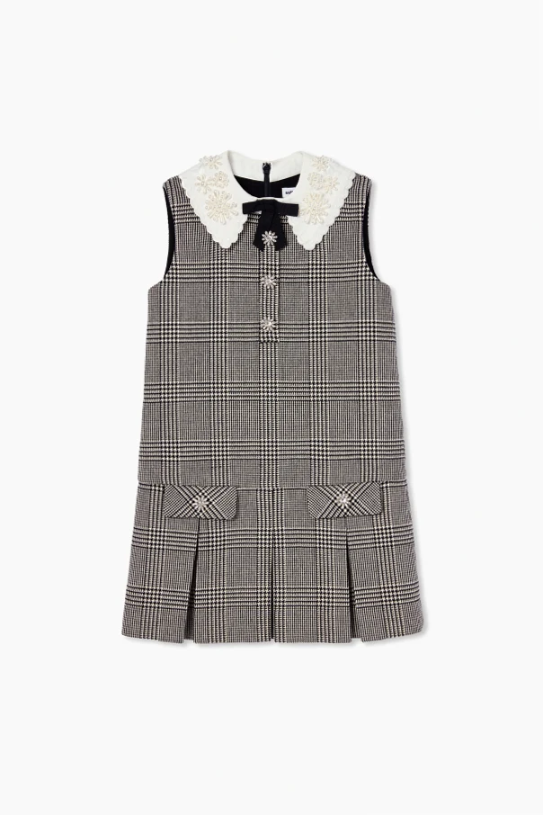 CZARNY Sukienka w pepitkę