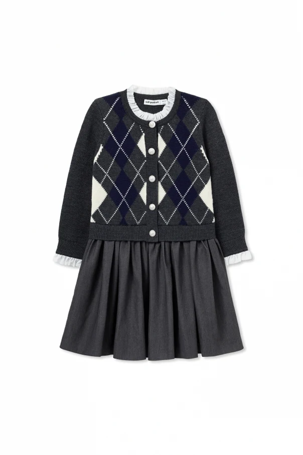 SZARY Wełniana sukienka