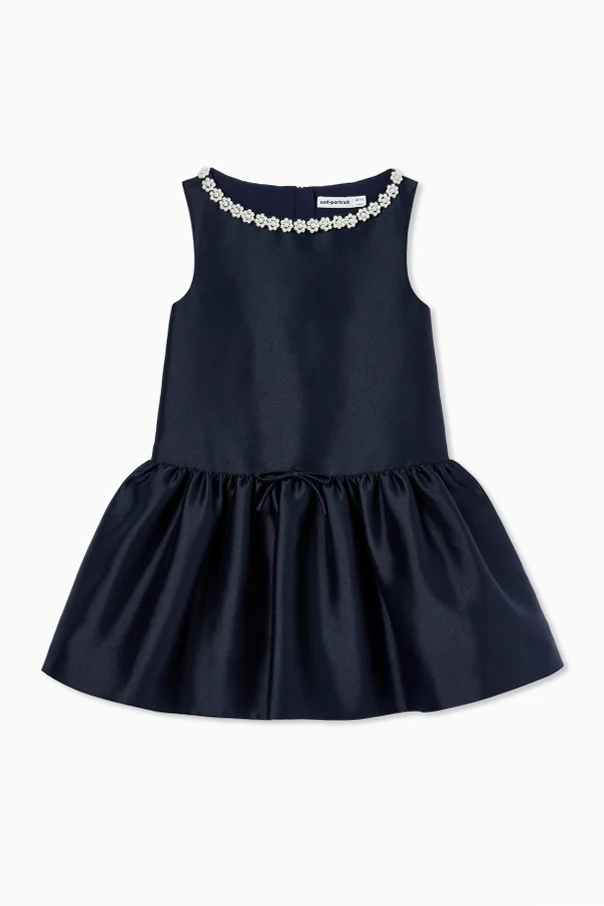 GRANATOWY Sukienka bez rękawów