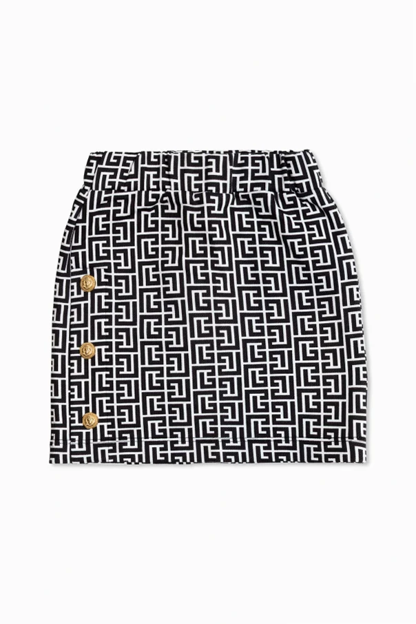 SCHWARZ Rock mit Monogramm