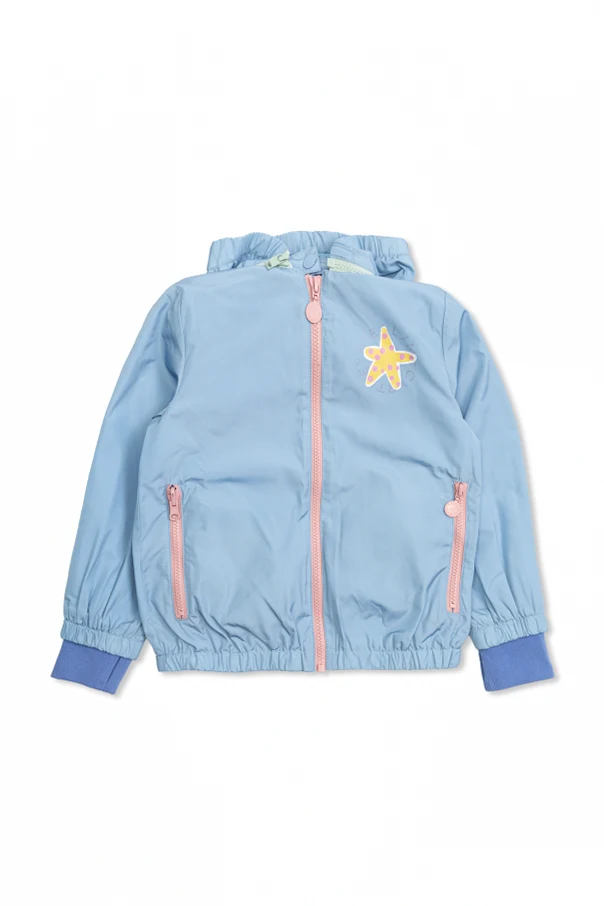 BLAU Leichte Jacke mit abnehmbarer Kapuze