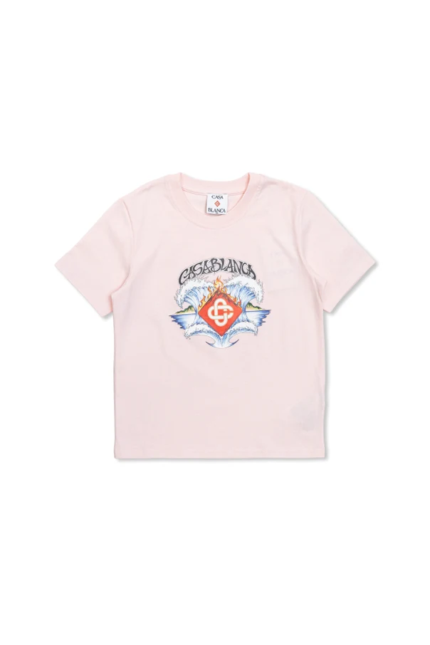 RÓŻOWY T-shirt z nadrukiem