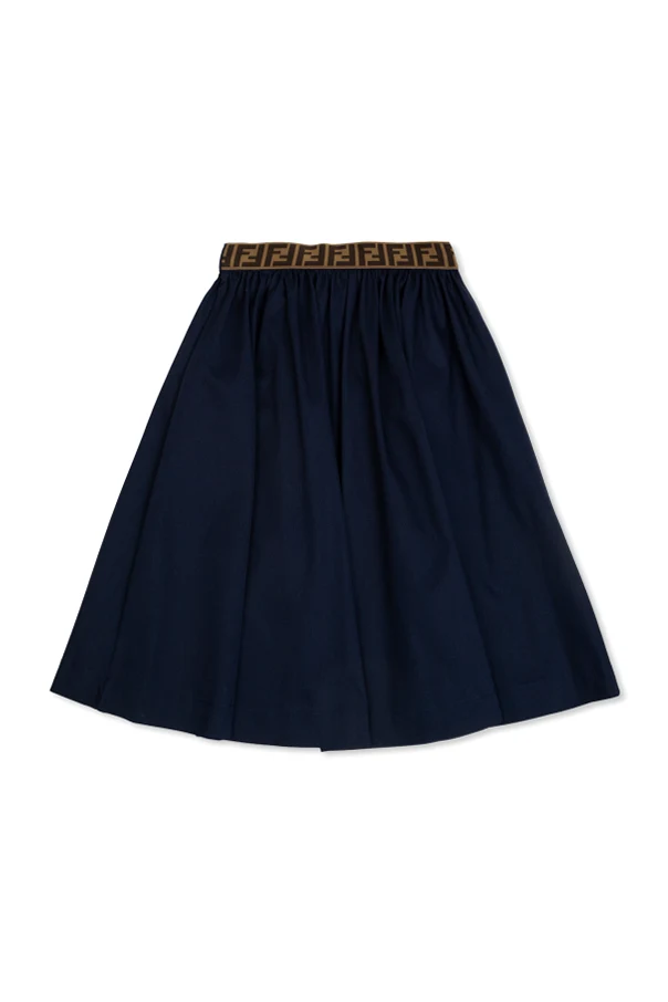 MARINEBLAU Baumwollrock mit Taschen