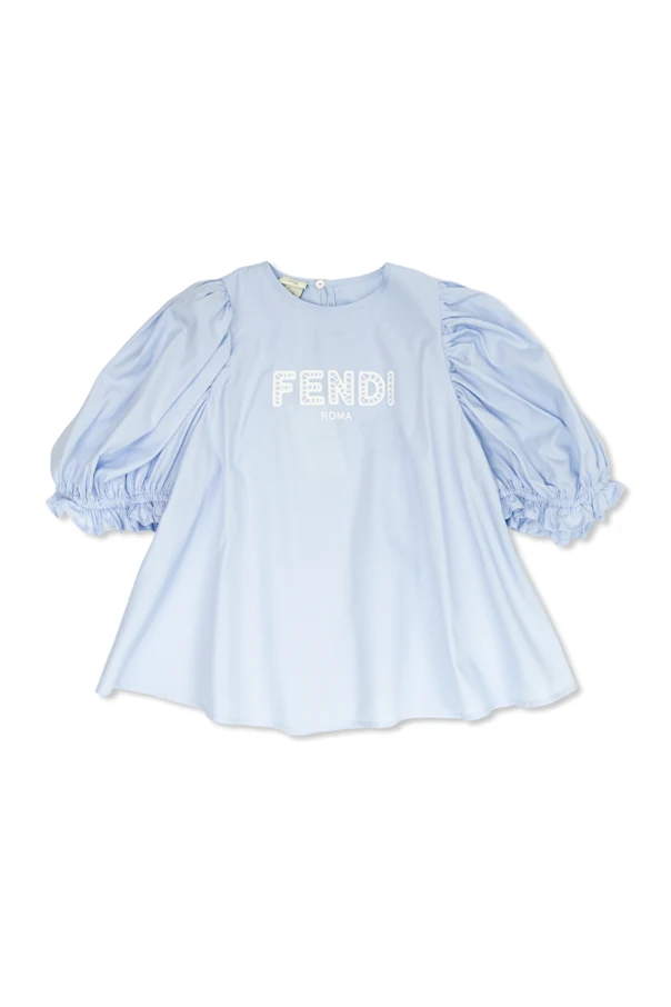BLAU Top mit aufgesticktem Logo
