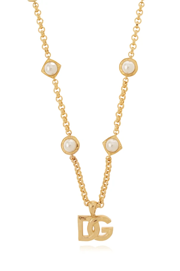 GOLD Halskette mit Perlen