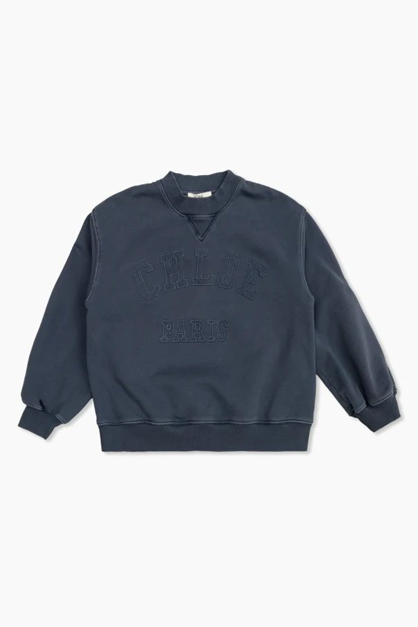 MARINEBLAU Sweatshirt mit aufgesticktem Logo