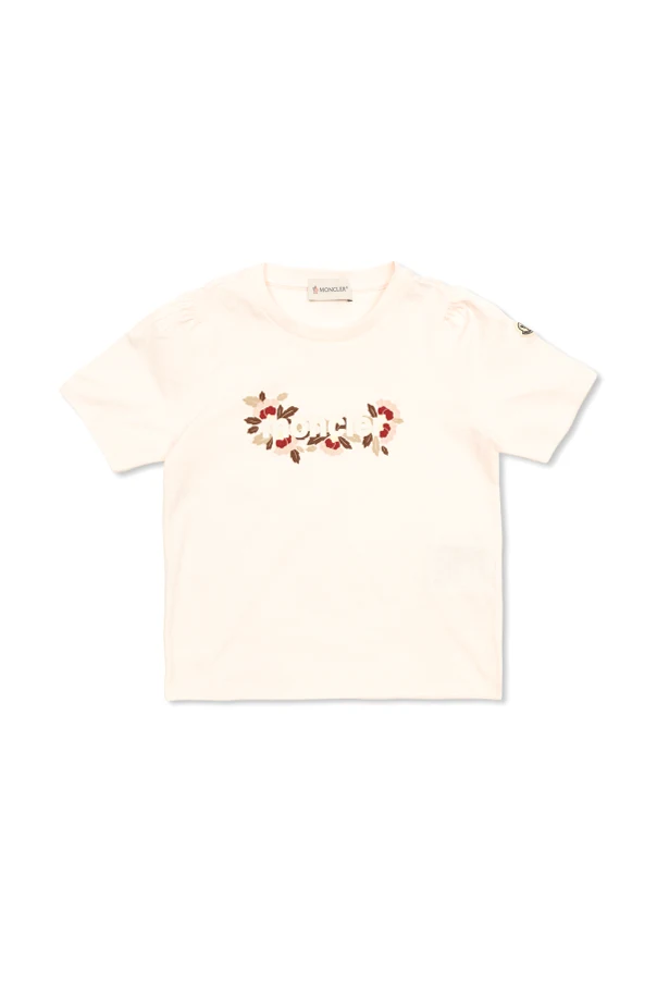 RÓŻOWY T-shirt z nadrukowanym logo