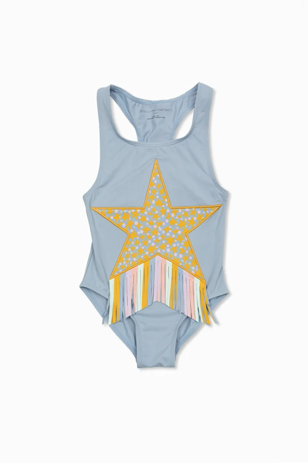 BLUE One-piece swimsuit with print