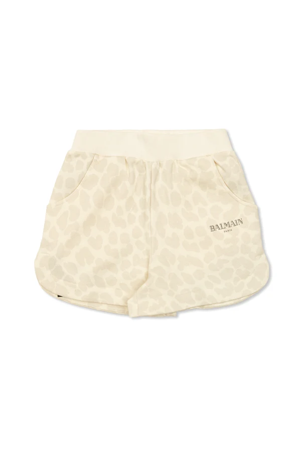 BEIGE Shorts mit aufgedrucktem Logo