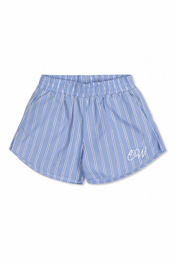 BLAU Shorts mit Rippenmuster
