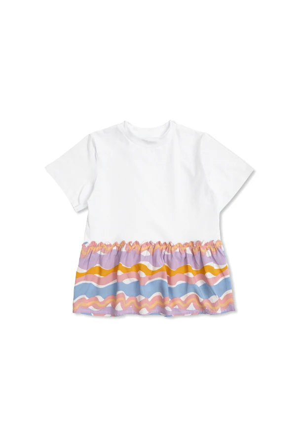 MULTICOLOUR T-shirt made of combined fabrics