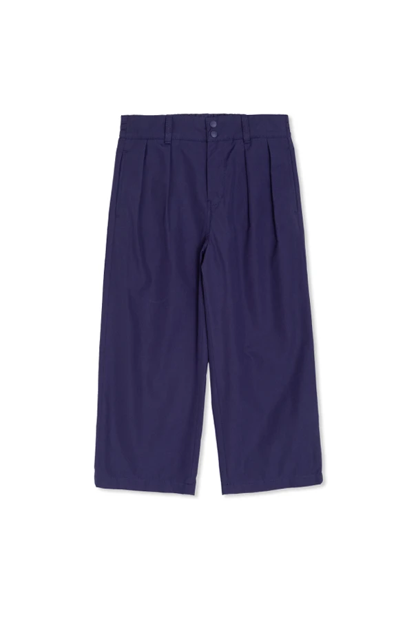 NAVY BLUE Cotton trousers