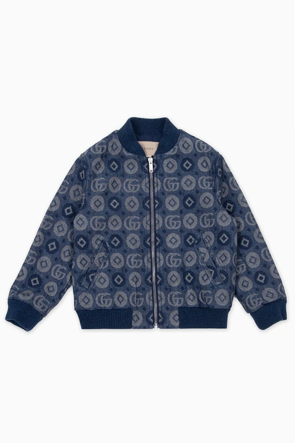 NAVY BLUE Denim bomber jacket