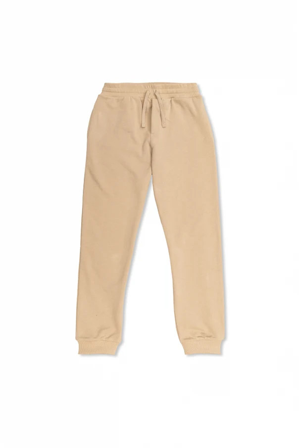 beige Dolce & Gabbana Kids sweatpants