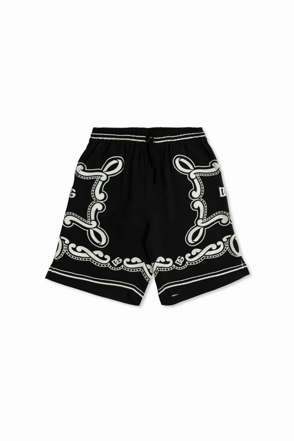 SCHWARZ Bermudas mit Muster