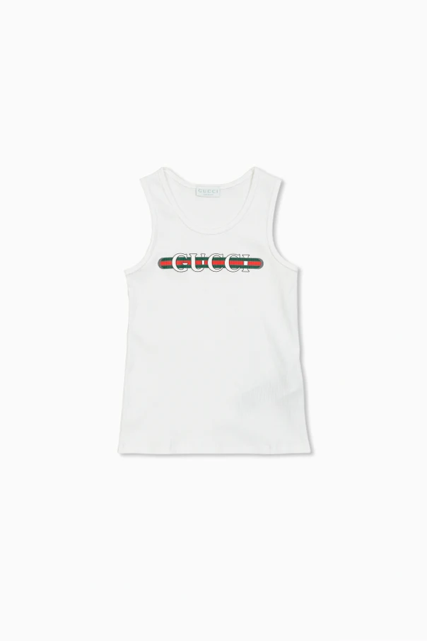 WHITE Cotton top with logo