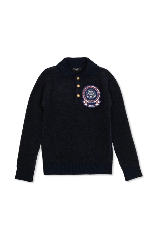 MARINEBLAU Pullover mit Aufnäher