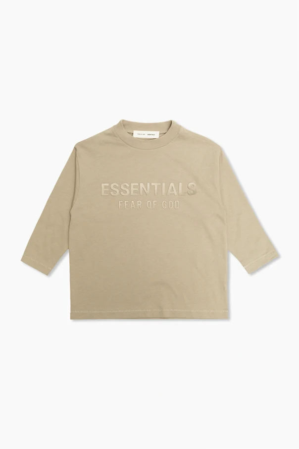 beige T-shirt with logo