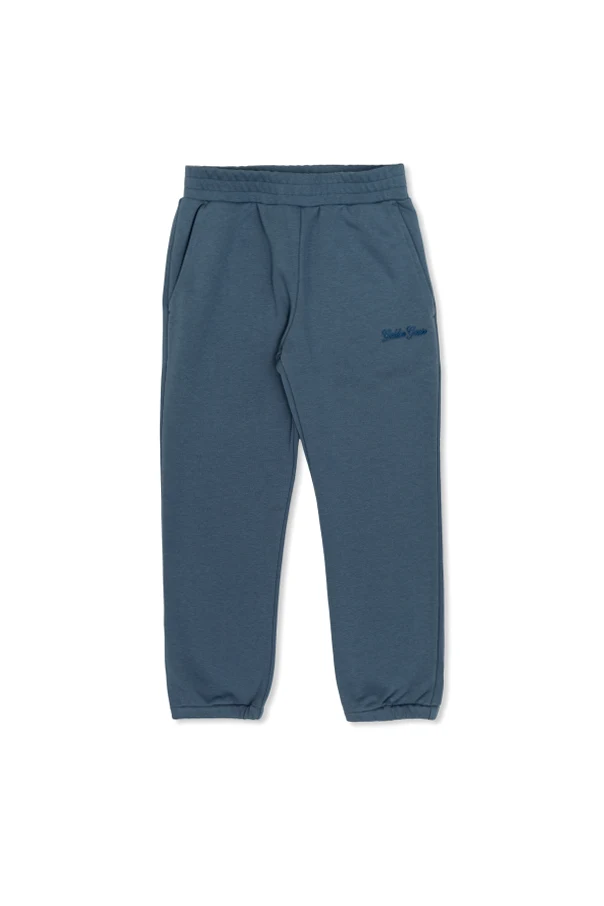 NAVY BLUE Sweatpants with embroidered logo