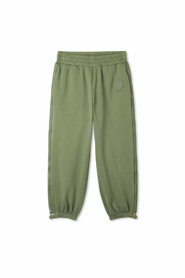 GREEN Sweatpants with sewn-in zippers in the legs